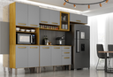 Ver imagem 1 de Cozinha Modular Ávila 11 Portas 2 Gavetas - CHF Móveis:Cinamomo/Cinza