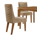 Ver mais imagens de Mesa de Jantar Liz 120cm Mdf Canto Copo e com 4 Cadeiras Safira