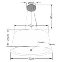 Ver imagem 2 de Lustre Pendente Cone 25x50x40cm Bordo Bege Bivolt