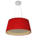Ver imagem 1 de Lustre Pendente Cone 25x50x40cm Bordo Bege Bivolt