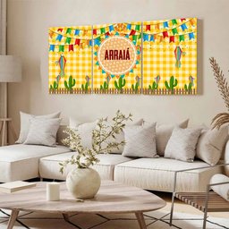 Kit 3 Quadro Decorativo Festa Junina Família São João Est3 28x20 - 2
