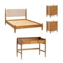 Ver imagem 3 de Conjunto Cama Casal com Mesas de Cabeceira e Escrivaninha Baru CabeCasa MadeiraOriginals Marrom
