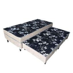 Bicama Solteiro Colchão Conjugado com Cama Auxiliar 5cm D28 Bege - 1