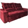 Sofá 4 Lugares 2,32m Retratil Reclinavel Aspen Veludo Vinho - 3