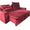 Sofá 4 Lugares 2,32m Retratil Reclinavel Aspen Veludo Vinho - 1