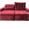 Sofá 4 Lugares 2,32m Retratil Reclinavel Aspen Veludo Vinho - 4