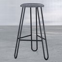 Ver imagem 2 de Kit 04 Banquetas Baixa Bar Cozinha Sala de Jantar Áris C01 Preto Linho Prata - Lyam Decor