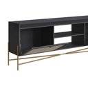 Ver imagem 6 de Rack Sala Retrô para Tv 65 Polegadas Tela Sintética 2 Portas Cor:nero com Dourado