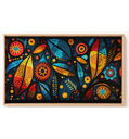 Ver imagem 2 de Quadro Decorativo N°152 160x90cm - Panorâmico Abstrato - Étnico Botânico - Madeira Clara - Rollflex