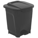 Ver imagem 1 de Lixeira Plástica Preta Tramontina com Pedal 15l para Cozinha Banheiro Área de Serviço T-force