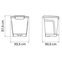 Ver imagem 3 de Lixeira Plástica Preta Tramontina com Pedal 15l para Cozinha Banheiro Área de Serviço T-force