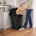 Ver imagem 6 de Lixeira Plástica Preta Tramontina com Pedal 15l para Cozinha Banheiro Área de Serviço T-force