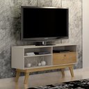 Ver imagem 2 de Rack Bancada Houston Off White/cinamomo para Tv até 50” - Valdemóveis