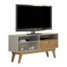 Rack Bancada Houston Off White/cinamomo para Tv até 50” - Valdemóveis - 1