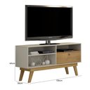 Ver imagem 4 de Rack Bancada Houston Off White/cinamomo para Tv até 50” - Valdemóveis