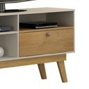 Ver imagem 3 de Rack Bancada Houston Off White/cinamomo para Tv até 50” - Valdemóveis