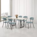 Ver imagem 1 de Conjunto para Sala de Jantar com 6 Cadeiras Betina Verde/Black/Off White