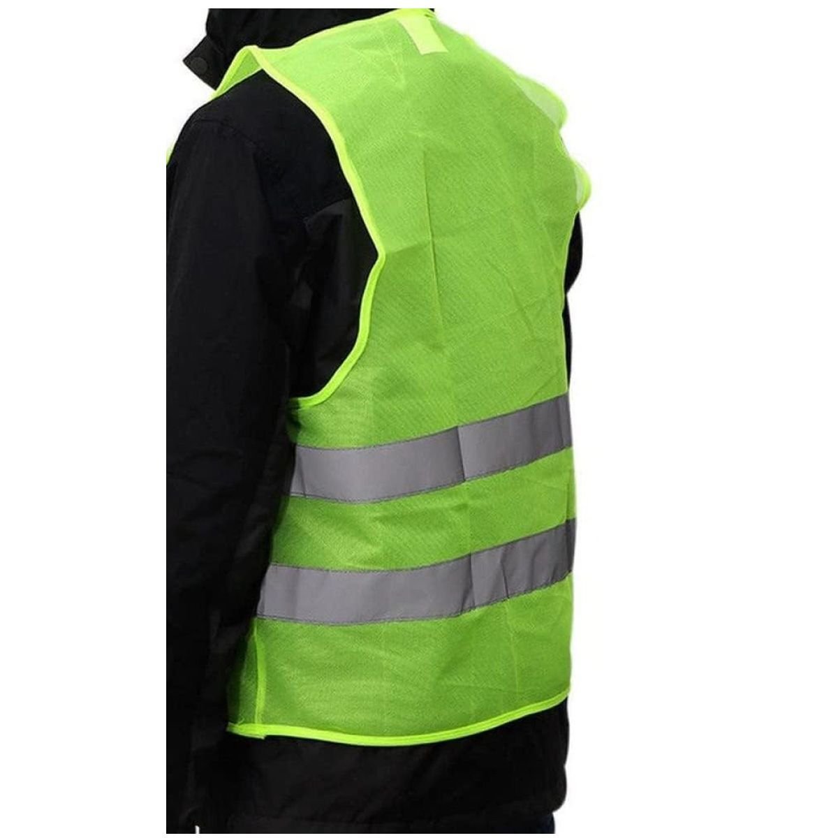 Colete Sinalizador Faixa Refletiva Epi Segurança do Trabalho Construçao Civil Sinalizaçao Ciclismo P - 5