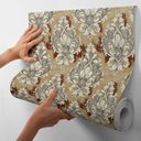 Ver imagem 1 de Papel de Parede Adesivo Efeito Arabesque Decoração Premium