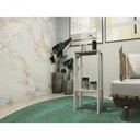 Ver imagem 1 de Mesa Alta Lateral de Canto Apoio Bebedouro sem Gavetas Mdf Contemporâneo Branco, Cinza