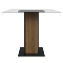 Ver imagem 3 de Mesa de Jantar Madesa Quadrada com Tampo de Vidro 5332A Preto/Rustic