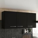 Ver imagem 1 de Armário de Cozinha Aéreo Suspenso 3 Portas Branco/Preto