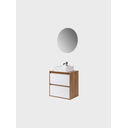 Ver imagem 5 de Gabinete para Banheiro com Cuba e Espelho Redondo 60cm Mdf Freijo Dubai - On Móveis