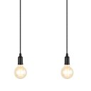 Ver imagem 3 de Pendente Industrial Cabo Tecido Duplo Cr E27 Vintage:preto