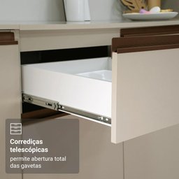 Armário de Cozinha Completa 300cm Suspenso Nice Madesa 07 - 7