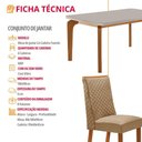 Ver imagem 6 de Mesa de Jantar Liz Yasmin 6 Lugares Retangular Vidro 180cm Off White Moderna