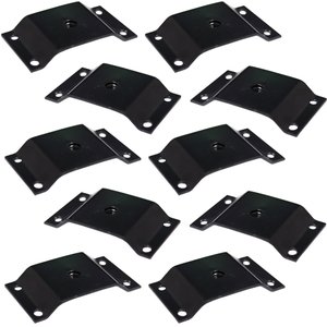 Kit 10 Chapinhas Chapa Elevada Fixação Pés Palito Rosca 5/16 Preto