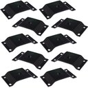 Ver imagem 1 de Kit 10 Chapinhas Chapa Elevada Fixação Pés Palito Rosca 5/16 Preto