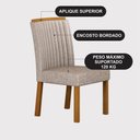 Ver imagem 5 de Conjunto Sala de Jantar Jade Gold 1,20m Tampo Off 4 Cadeiras Jade Cinamomo/Linho Palha
