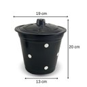 Ver imagem 4 de Cesto Lixo Lixeira 12 Litros + Kit Pia 3 Peças Poá Plastico