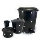 Ver imagem 1 de Cesto Lixo Lixeira 12 Litros + Kit Pia 3 Peças Poá Plastico