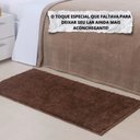 Ver imagem 2 de Tapete Beira de Cama 66x120 Oasis Shaggy Marrom Castor