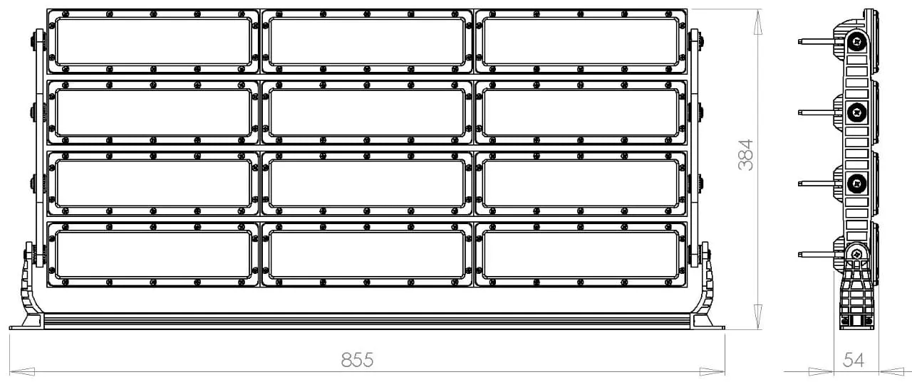 Refletor 1500w Led Big Osram Campo Society Quadra Futebol Prova D'agua - 3