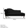 Divã Recamier Namoradeira Larissa 185cm com Capitonê - Direita Suede: Cinza - 3
