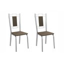 Ver imagem 1 de Cadeira Sala de Jantar Florença 2c005cr Aço Kit 2 Un Cromado/suede Cappuccino - Kappesberg