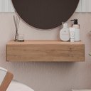 Ver imagem 7 de Penteadeira Suspensa 60cm 1 Gaveta Carina M24 Freijó - Mpozenato