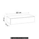 Ver imagem 4 de Penteadeira Suspensa 60cm 1 Gaveta Carina M24 Freijó - Mpozenato