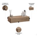 Ver imagem 3 de Penteadeira Suspensa 60cm 1 Gaveta Carina M24 Freijó - Mpozenato