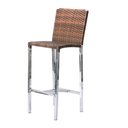 Ver imagem 1 de Banqueta Alta para Cozinha Bar em Alumínio e Fibra - Capuccino