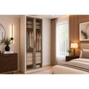 Ver imagem 1 de Guarda Roupa Closet Modulado Solteiro 2PTS 3g Rizon Neve N. Horizonte