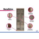 Ver imagem 5 de Guarda Roupa Closet Modulado Solteiro 2PTS 3g Rizon Neve N. Horizonte