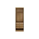 Ver imagem 4 de Guarda Roupa Closet Modulado Solteiro 2PTS 3g Rizon Neve N. Horizonte