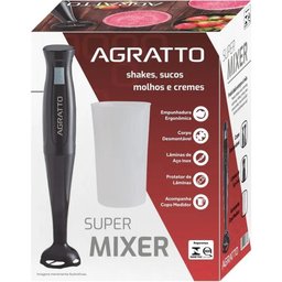 Mixer de Alimentos Gourmet Preto 220v Mx-02 200w Copo 700ml Agratto - 5