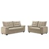 Conjunto de Sofá 2 e 3 Lugares Bertioga Veludo Capuccino Luizzi - 1