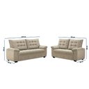 Ver imagem 3 de Conjunto de Sofá 2 e 3 Lugares Bertioga Veludo Capuccino Luizzi