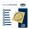 Ralo Click Inteligente 15x15 Inox Quadrado Dourado Banheiro - 2